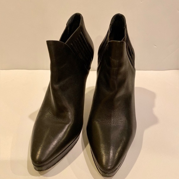 PRADA Black Leather Platform Booties - Picture 7 of 7